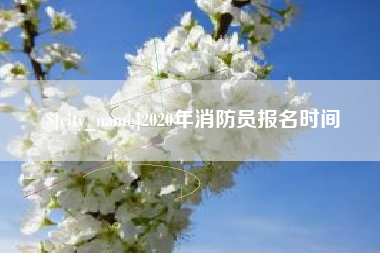 博罗2020年消防员报名时间