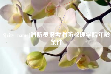博罗消防员报考消防救援学院年龄条件