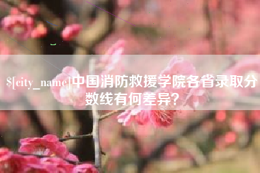 博罗中国消防救援学院各省录取分数线有何差异？