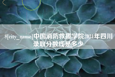 博罗中国消防救援学院2021年四川录取分数线是多少