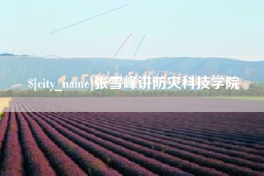 博罗张雪峰讲防灾科技学院