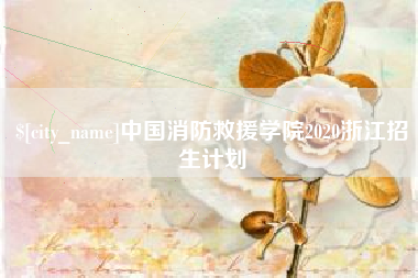 博罗中国消防救援学院2020浙江招生计划