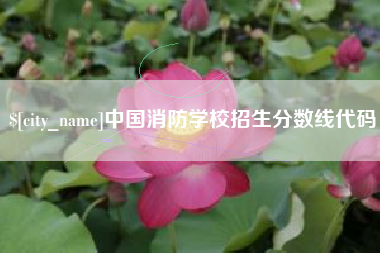 博罗中国消防学校招生分数线代码