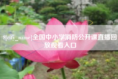 博罗全国中小学消防公开课直播回放观看入口