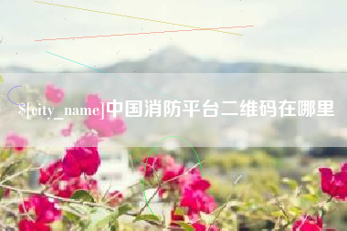 博罗中国消防平台二维码在哪里