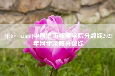 博罗中国消防救援学院分数线2023年河北录取分数线