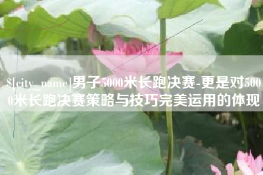博罗男子5000米长跑决赛-更是对5000米长跑决赛策略与技巧完美运用的体现