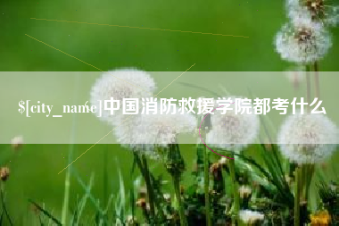 博罗中国消防救援学院都考什么