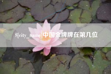 博罗中国金牌牌在第几位