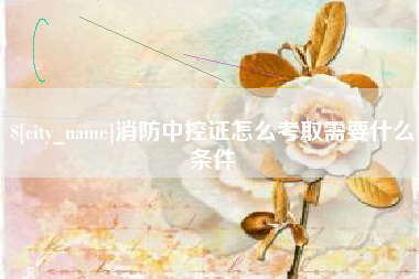 博罗消防中控证怎么考取需要什么条件