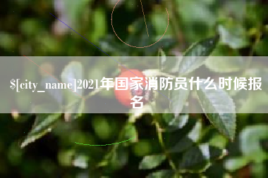 博罗2021年国家消防员什么时候报名