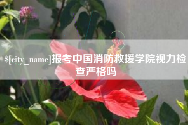 博罗报考中国消防救援学院视力检查严格吗