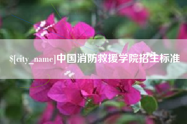 博罗中国消防救援学院招生标准
