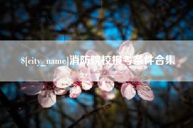 博罗消防院校报考条件合集